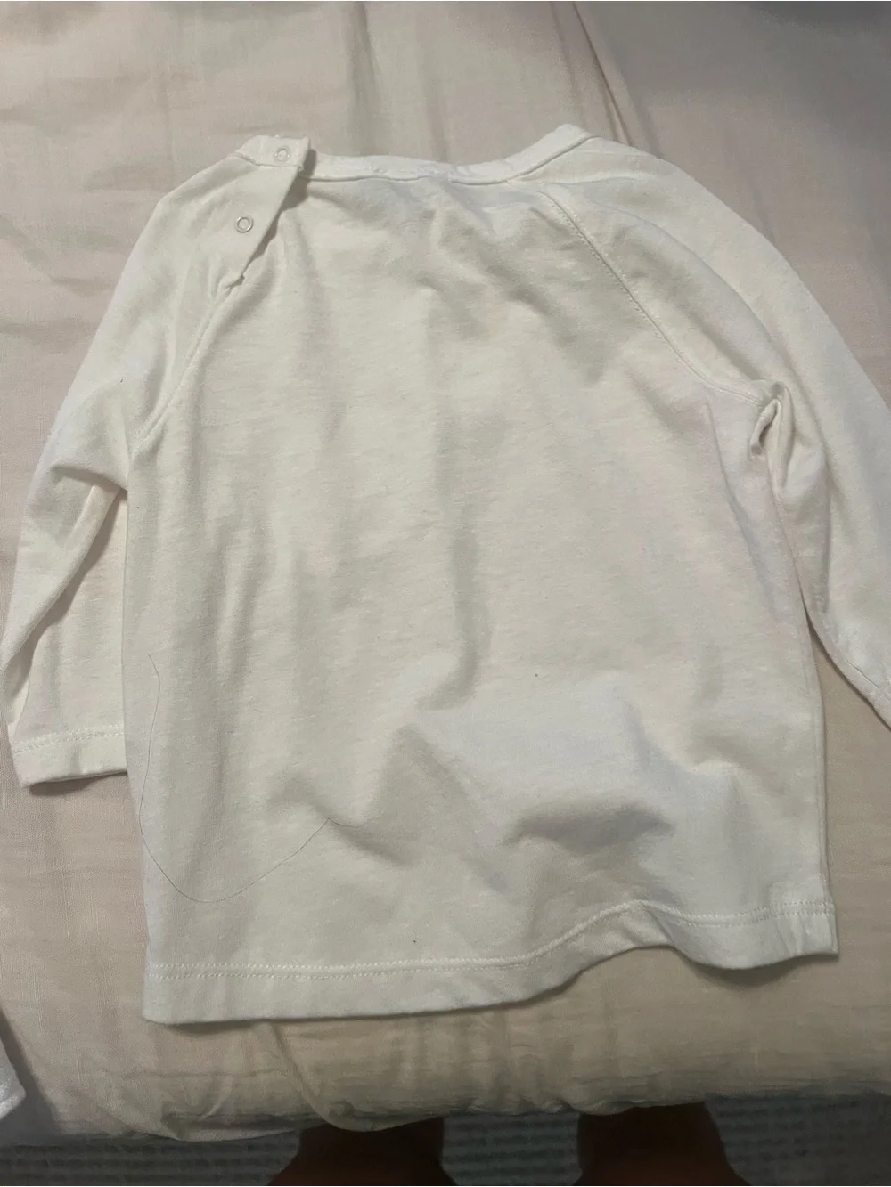 Tocoto Vintage Long-Sleeve Pocket Tee - White